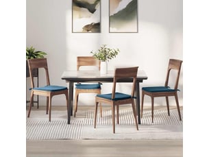 Lot de 4 coussins de siège, coussins décoratifs velours bleu 40 x 40 x 3 cm cf60035