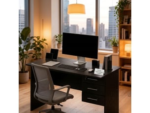 Bureau enfant 120 cm coloris noir