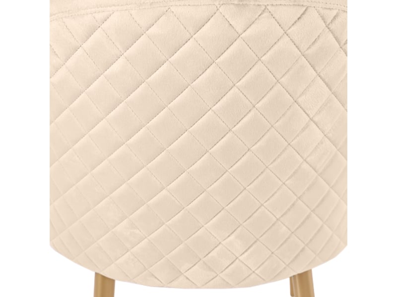  4 chaises velours beige à pieds dorés – chic, confortables et polyvalentes (salle à manger, bureau)  - Conforama E