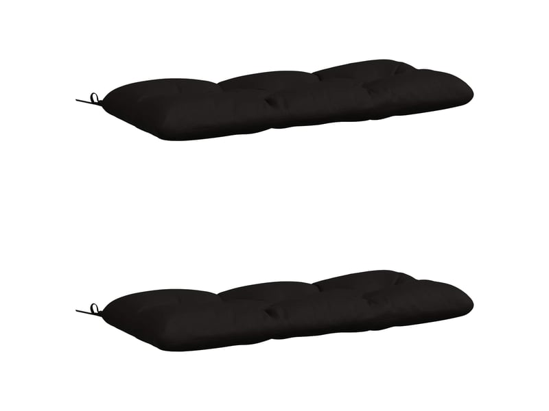 Lot de 2 coussins de banc, coussins d'assise vianen 100 % polyester noir cf57661 - Conforama A