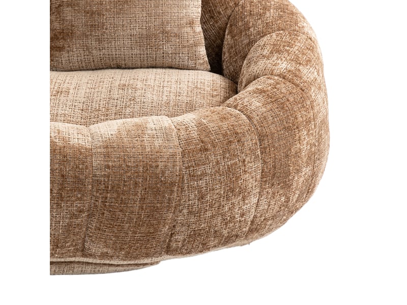  Fauteuil poire 145x95x63 cm sans cadre en chenille café  - Conforama D