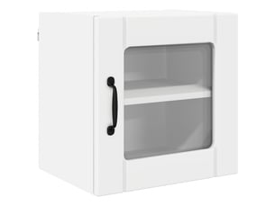 Meuble mural de cuisine, cabinet en verre mural blanc 40x31x40cm shl8077