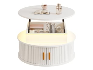 Table basse rond(e) coloris blanc ATELIER CONFORTIEL - 75 cmx75 cm