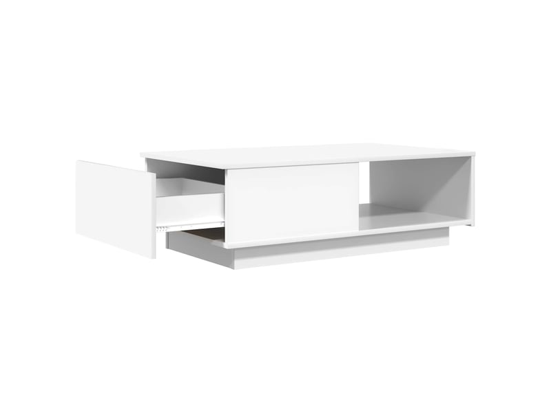  Table basse - table de salon - table à thé blanc 95 x 55 x 31 cm bois d'ingénierie  - Conforama E