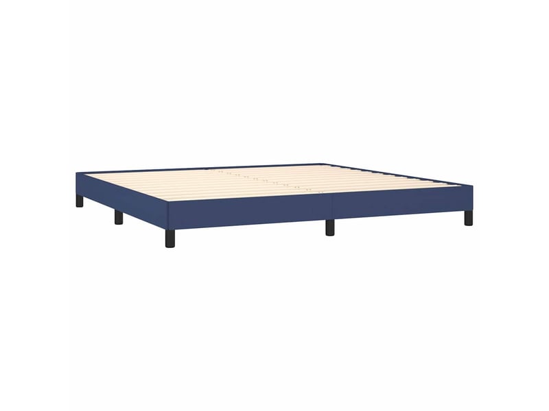  Lit double- lit adulte -  cadre de lit sans matelas bleu 200x200 cm tissu  - Conforama C