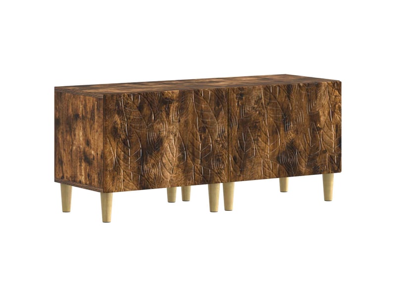 Ensemble de 3 meubles tv - banc tv - meuble de rangement led delft chêne fumé bois d'ingénierie - Conforama D