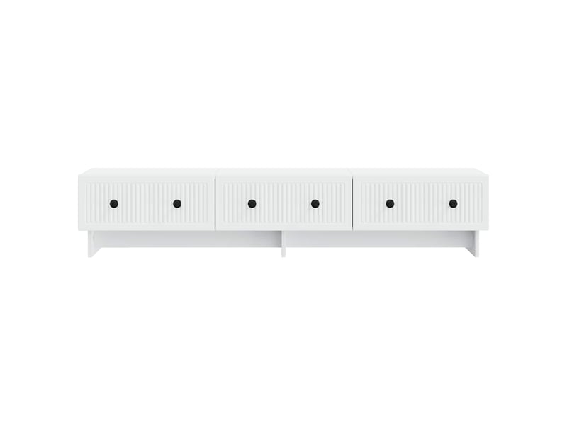  Meuble tv - banc tv - meuble de rangement blanc 147 x 34,5 x 30 cm bois d'ingénierie  - Conforama E