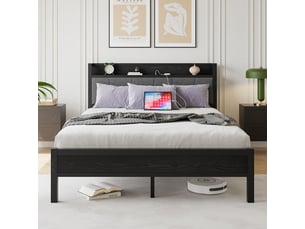 Lit 2 places 140x200 cm <strong>ZERBACO</strong>  <strong></strong> coloris noir