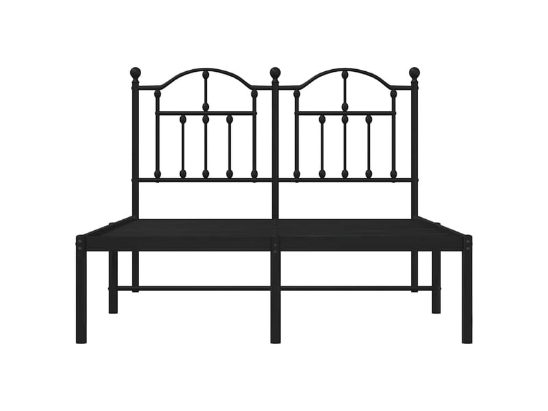  Lit double- lit adulte -  cadre de lit métal sans matelas avec tête de lit noir 120x190cm  - Conforama D