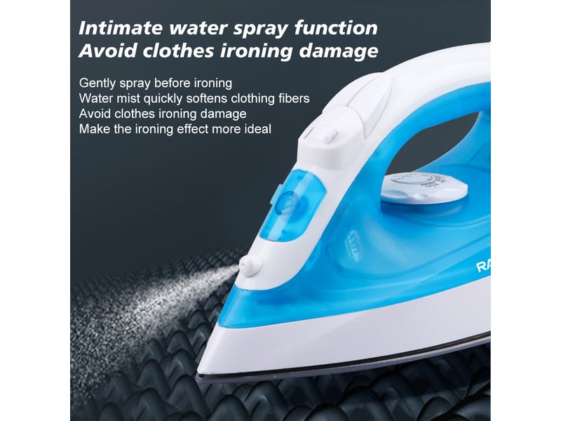  Fer à repasser vapeur sans fil, 1200 watts, semelle en céramique, avec fonction de pulvérisation d'eau et réservoir d'eau autonettoyant.  - Conforama C