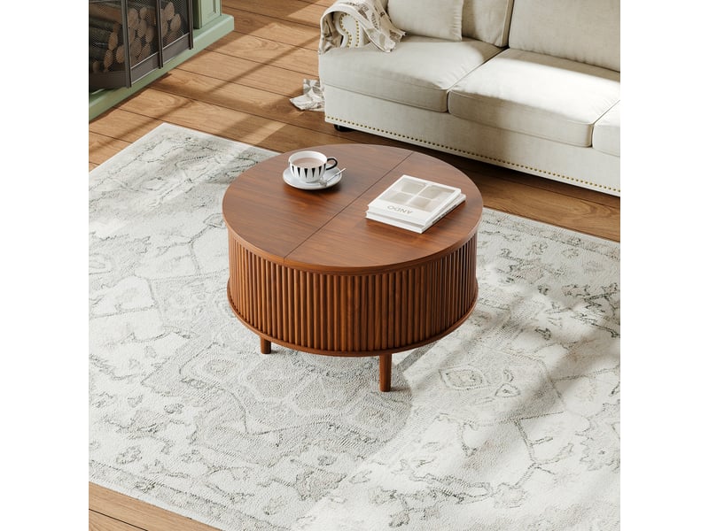  Table basse relevable 80 x 80 cm en panneau de particules  - Conforama R