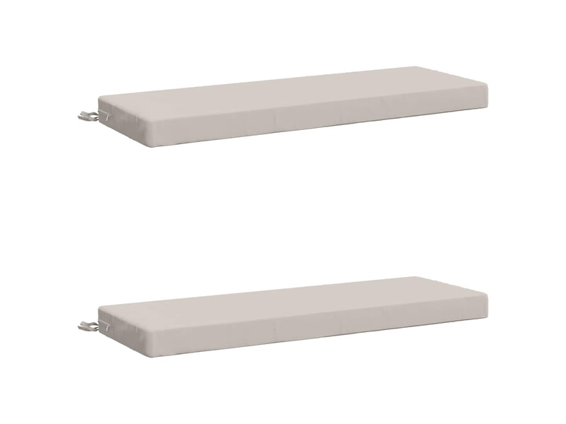 Lot de 2 coussins de banc, coussins d'assise soest 100 % polyester blanc cf57028 - Conforama B