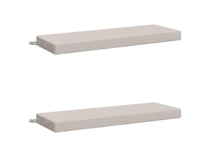 Lot de 2 coussins de banc, coussins d'assise soest 100 % polyester blanc cf57028