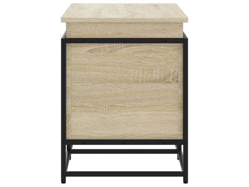 Boîte de rangement, coffre de rangement avec couvercle chêne sonoma bois ingénierie shl784 - Conforama E