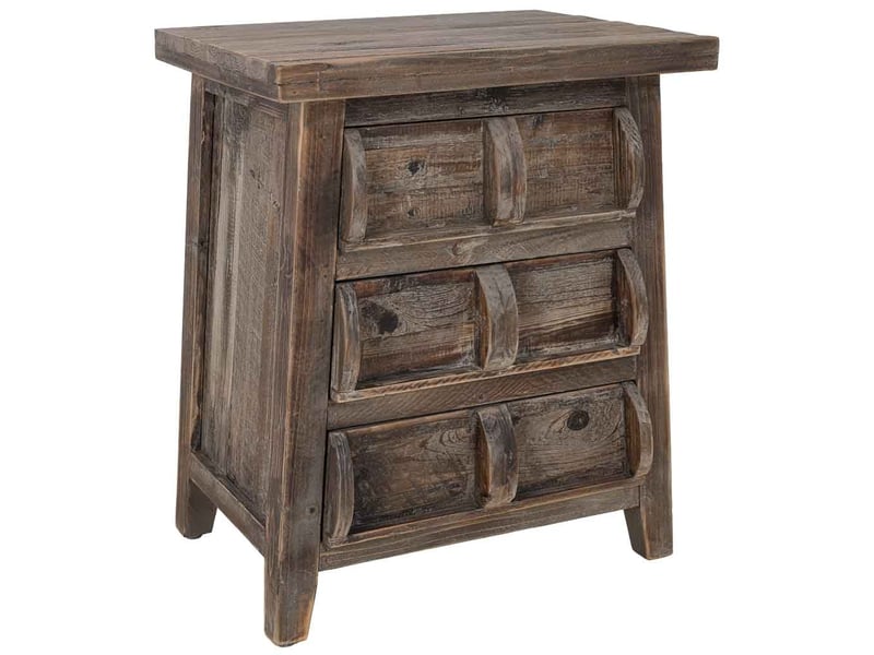  Table de chevet en bois marron 45x35x55 cm h  - Conforama A