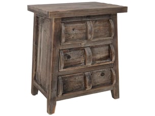 Table de chevet en bois marron 45x35x55 cm h