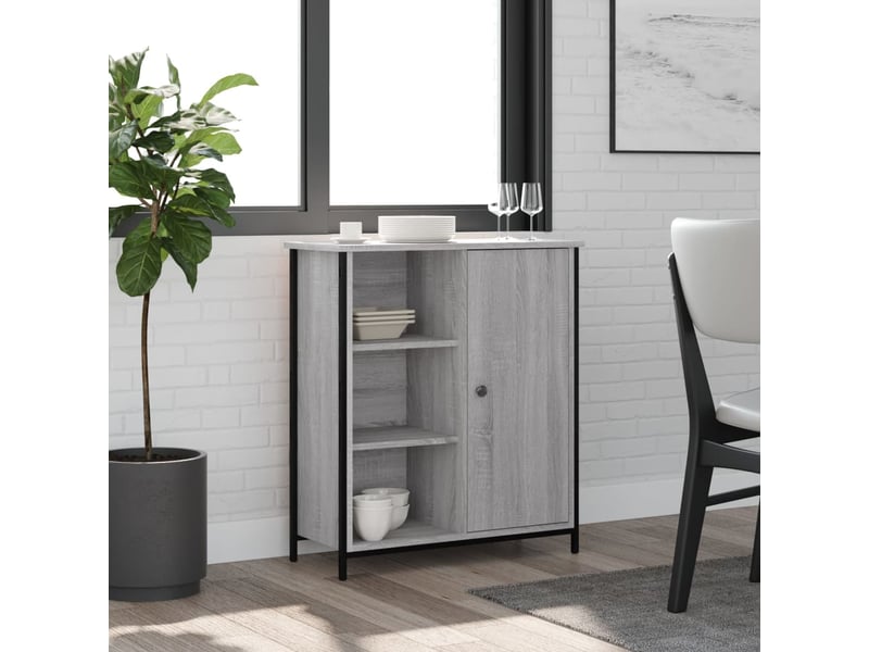  Buffet - bahut - meuble de rangement sonoma gris 70x30x80 cm bois d'ingénierie  - Conforama B