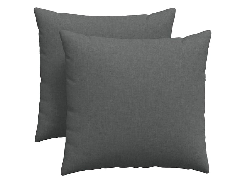 Lot de 2 coussins de canapé, coussins décoratifs tissu gris foncé 45 x 45 cm cf58859 - Conforama A