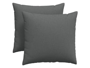 Lot de 2 coussins de canapé, coussins décoratifs tissu gris foncé 45 x 45 cm cf58859