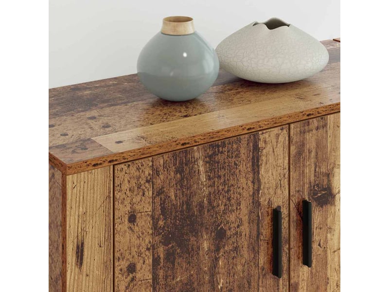  Ensemble de meuble tv - banc tv - meuble de rangement mural 3 pcs bois ancien bois d'ingénierie  - Conforama D