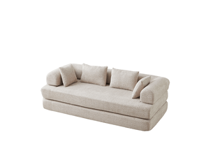 Canapé droit compressé convertible <strong>MODFU</strong> <strong></strong> 2 places Tissu kaki