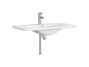 Lavabo de salle de bains chrome 81x40x17.5 cm métal