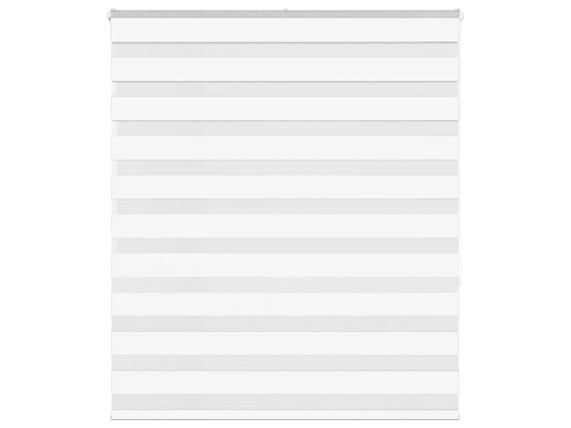  Store zèbre, store de fenêtre blanc 135x150 cm largeur du tissu 130,9cm polyester cf48368  - Conforama B