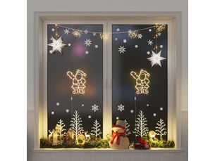 Lumières de noël silhouette du père noël 2 pcs 35 led