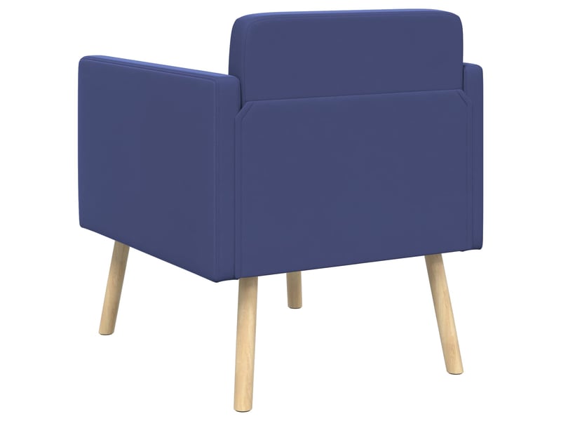  Vidaxl fauteuil d'appoint bleu police velours  - Conforama E