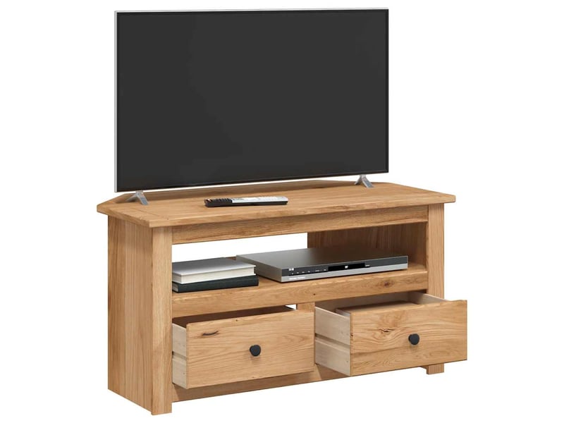  Meuble tv - banc tv - meuble de rangement d'angle 93x49x49 cm pin solide assortiment panama  - Conforama D