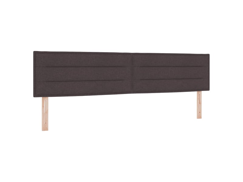 Tête de lit | panneau de tête de lit led avec bandes led marron foncé 200 cm tissu - Conforama B