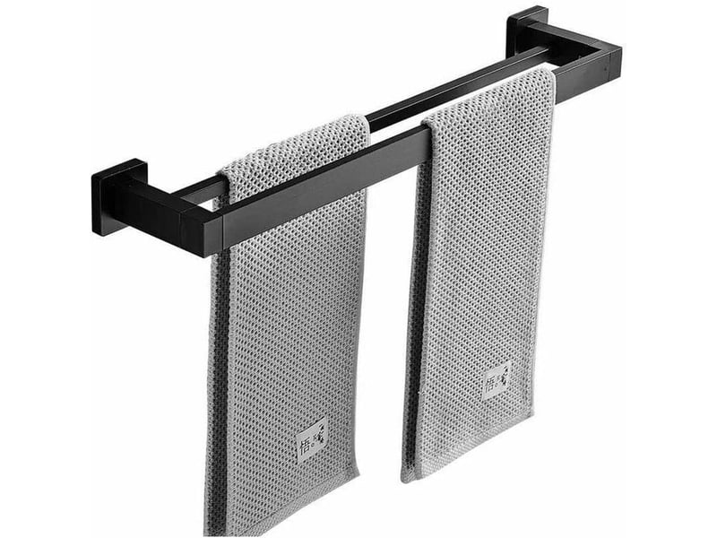 Porte-serviette Mural JSVER 4 Bras Rotatifs 180° - Acier Inoxydable 40cm, Support 14kg - Pour Salle De Bain Gain De Place