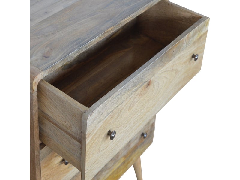  Artisan furniture commode incurvée en bois massif, finition chêne  - Conforama E