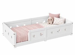 Lit bébé 90x200 cm    coloris blanc