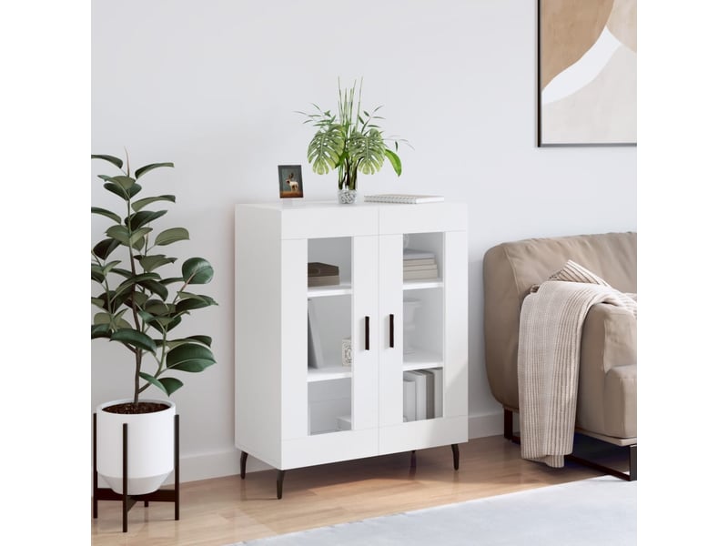  Buffet - bahut - meuble de rangement blanc 69,5x34x90 cm bois d'ingénierie  - Conforama B