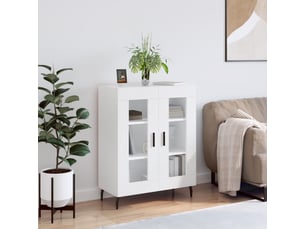 Buffet - bahut - meuble de rangement blanc 69,5x34x90 cm bois d'ingénierie