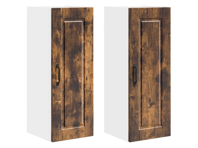  Meuble mural de cuisine | armoire de cuisine 2 pcs chêne fumé bois d'ingénierie shl9463  - Conforama A