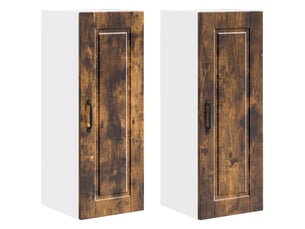 Meuble mural de cuisine | armoire de cuisine 2 pcs chêne fumé bois d'ingénierie shl9463