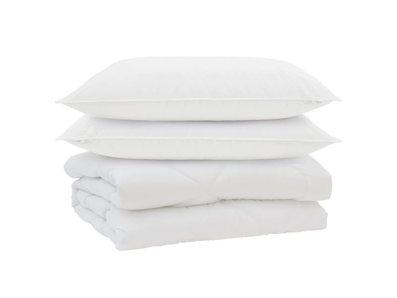  Couette avec oreiller 3 pcs - duvet blanc microfibre  - Conforama A