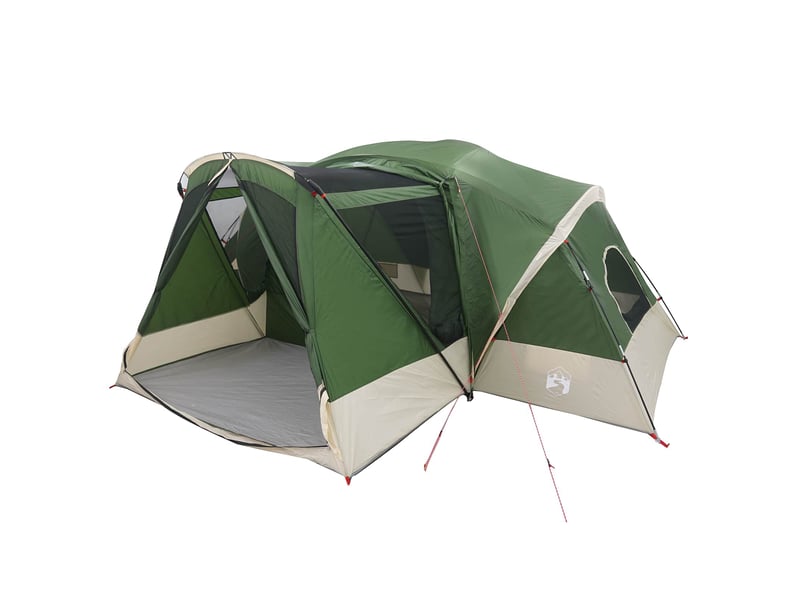 Tente de camping, tente de cabine avec auvent résistante à l'eau 10 personne vert - Conforama A