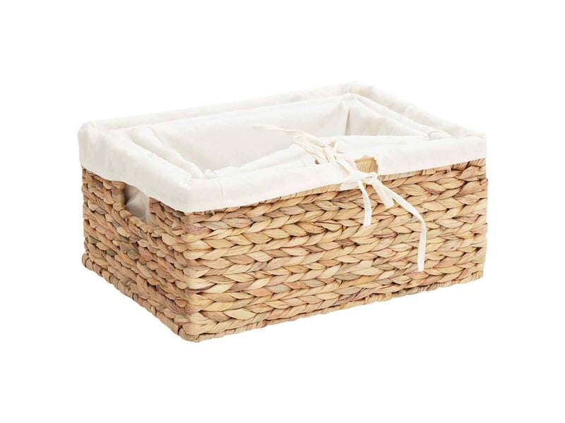  Paniers de rangement 3 pcs jacinthe d'eau 40x30x18 cm  - Conforama D
