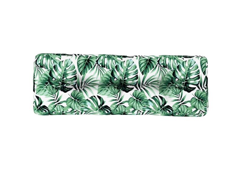 Coussin de palette, coussin de chaise, coussin de canapé à motif de feuilles 120x40x12 cm tissu cf55260  - Conforama A