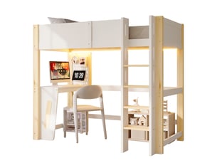 Lit mezzanine 90x200 cm <strong></strong>  <strong>Morn Vibe</strong> coloris naturel
