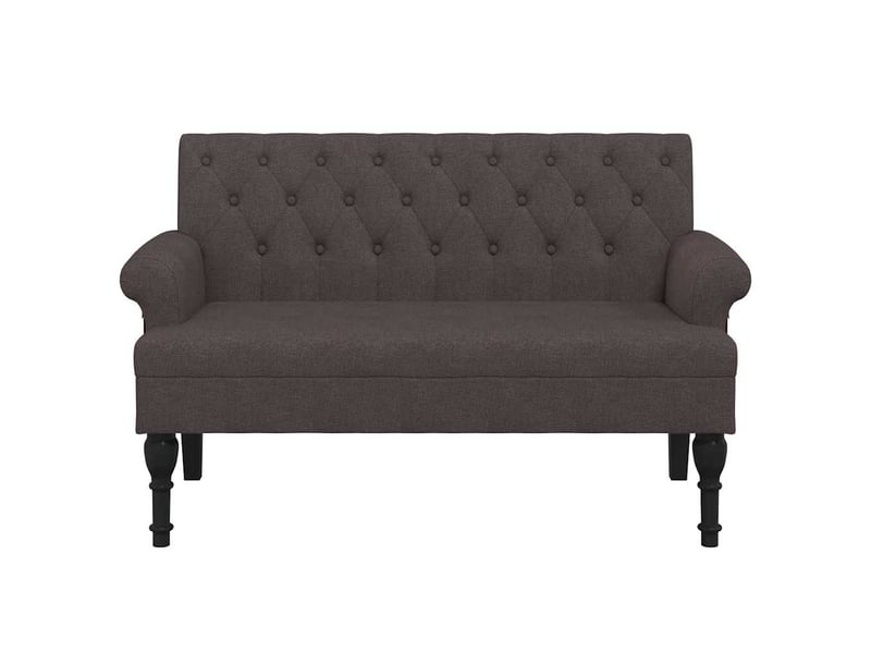  Banc salon, banc interieur avec dossier marron foncé 120x62x75,5 cm tissu  - Conforama C
