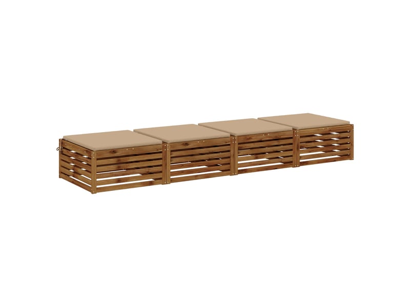 Lot de 4 coussins de siège, coussins d'assise soest 100 % polyester sable cf60532 - Conforama C