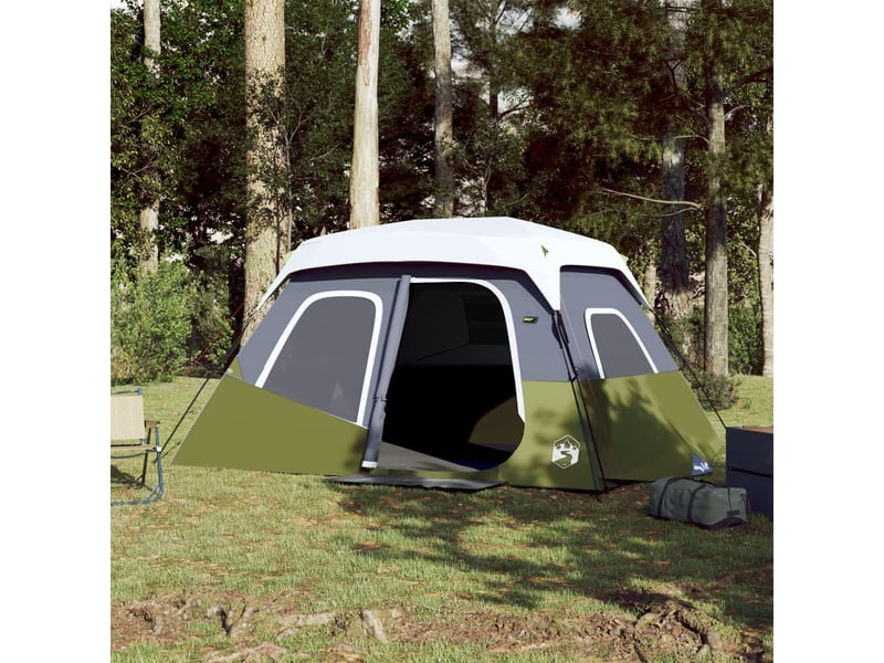  Tente de camping, tente familiale avec led 6 personnes libération rapide shl8206  - Conforama B