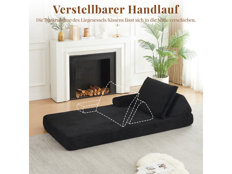  Canapé convertible, canapé-lit, en velours tricoté, design moderne, 211 cm, mobilier pour espace de vie, pour salon et séjour  - Conforama E