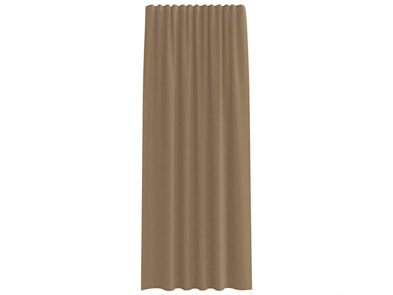  Lot de 2 rideaux en voile, voilages à œillets marron clair cf44273  - Conforama D