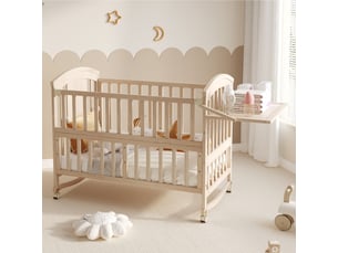 Lit bébé 60x120 cm <strong>VVBV</strong>  <strong></strong> coloris naturel