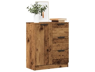 Buffet - bahut - meuble de rangement vieux bois 60x30x70 cm bois d'ingénierie